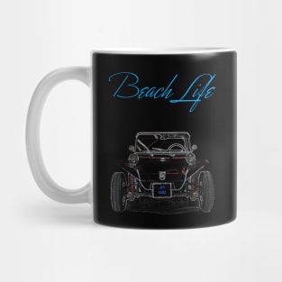 Beach Life Summer Car Front View Mug